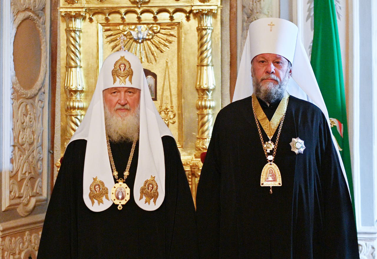 Патриарх Кирилл удостоил митрополита Владимира ордена Серафима Саровского I степени.