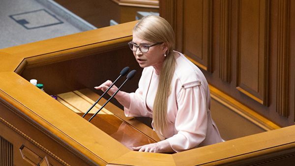 Лидер партии "Батькивщина" Юлия Тимошенко.