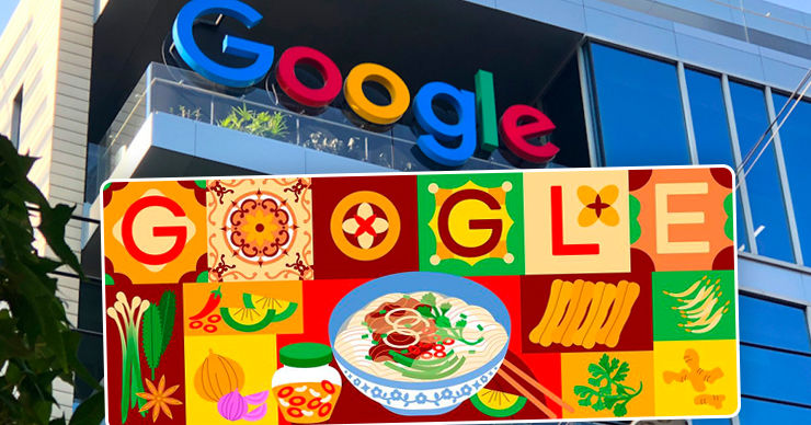Google выпустил дудл в честь Дня вьетнамского супа фо. Коллаж Point.md.