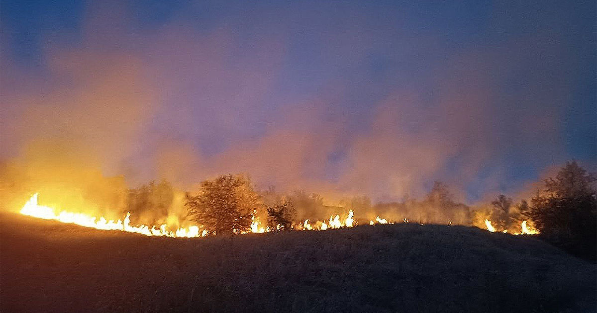 Un incendiu puternic a izbucnit la granița moldo-română.