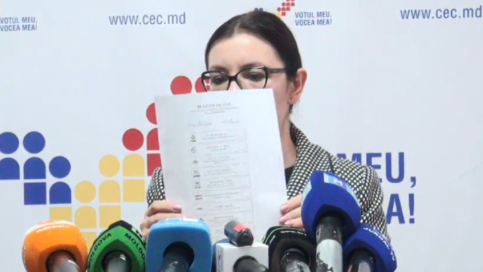 CEC a aprobat modelul şi textul buletinului de vot pentru alegerea Președintelui Republicii Moldova din 30 octombrie 2016.