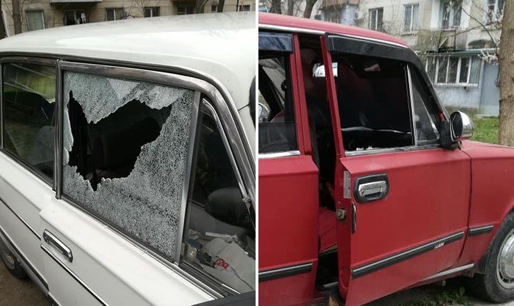 На Рышкановке вандалы разбили три автомобиля.