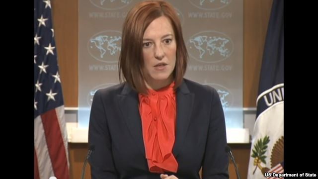 На брифинге для прессы Джен Псаки вновь заявила о российских танках, якобы направляющихся в сторону Луганска.