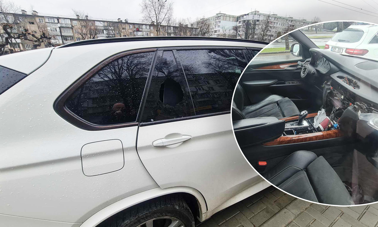 На Ботанике вскрыли BMW X5: украли рулевое колесо, мультимедийную систему.