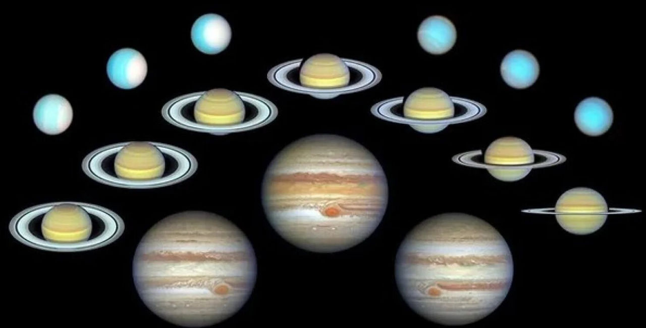 NASA a arătat schimbări radicale pe Jupiter, Saturn, Uranus și Neptun în zece ani.