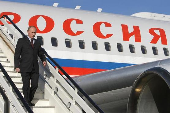Cамолет главы российского государства приземлился на аэродроме Бельбек.  Фото: aprpress.com