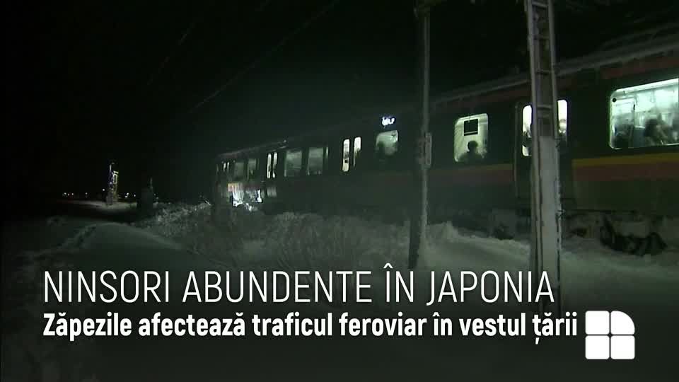 Japonia: Traficul feroviar, paralizat din cauza ninsorilor