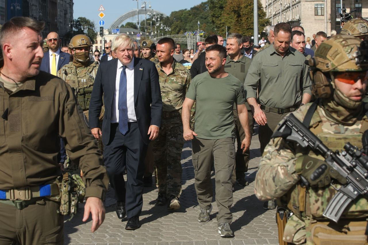 Борис Джонсон приехал в Киев в День независимости Украины.
