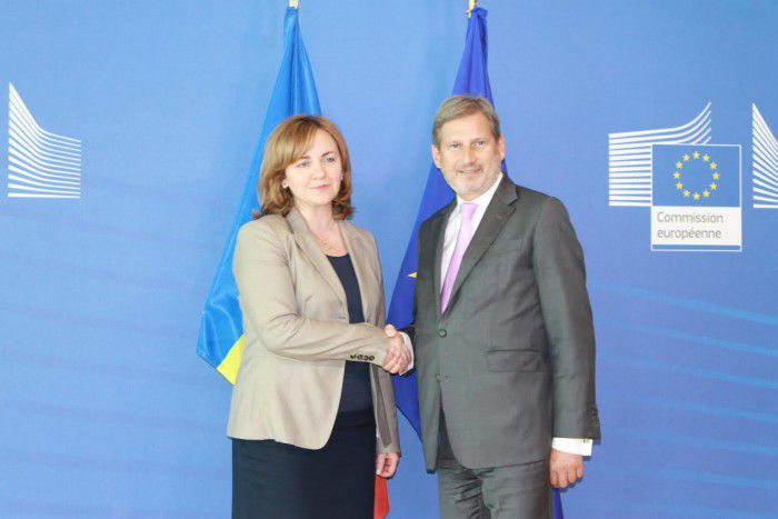 Comisarul european pentru Politica de Vecinătate, la întrevedere cu Natalia Gherman. Foto: gov.md