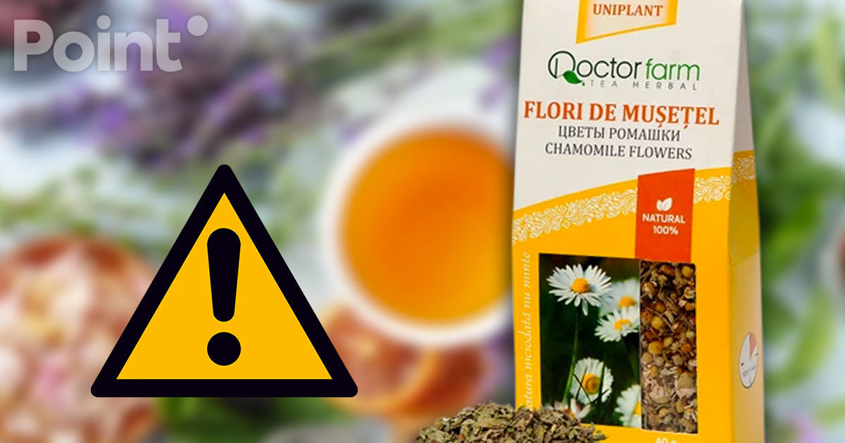Ceaiul de mușețel, retras de la vânzare în Moldova: Conținut depășit de alcaloizi toxici.