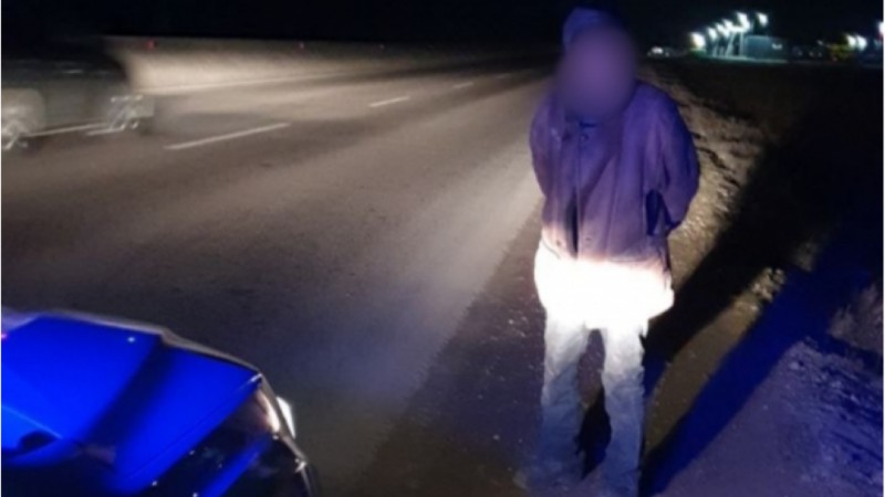 В Страшенах полиция остановила пьяного пешехода.