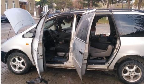 В Оргееве посреди улицы вспыхнул автомобиль.
