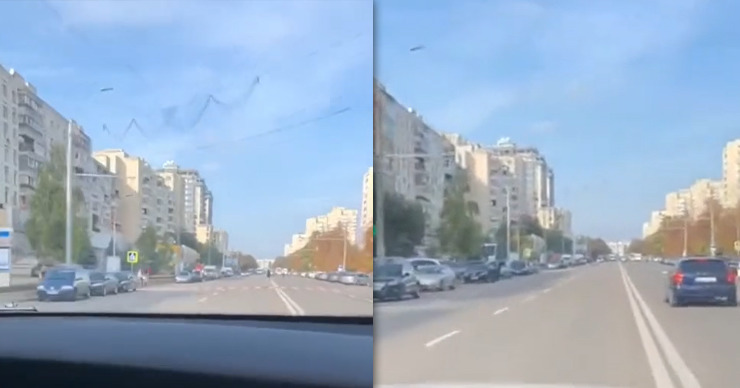 В Кишиневе тиктокер прокатился по встречной полосе и снял это на видео. Коллаж Point.md.