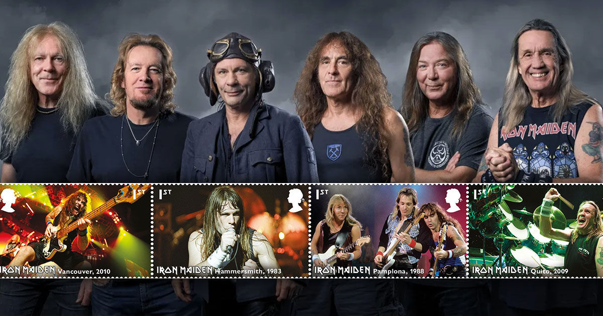 Музыкантов Iron Maiden запечатлели на почтовых марках Британии.
