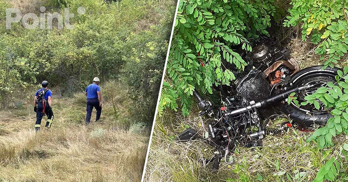 Un motociclist căzut la o adâncime de 15 metri, salvat de angajații IGSU.