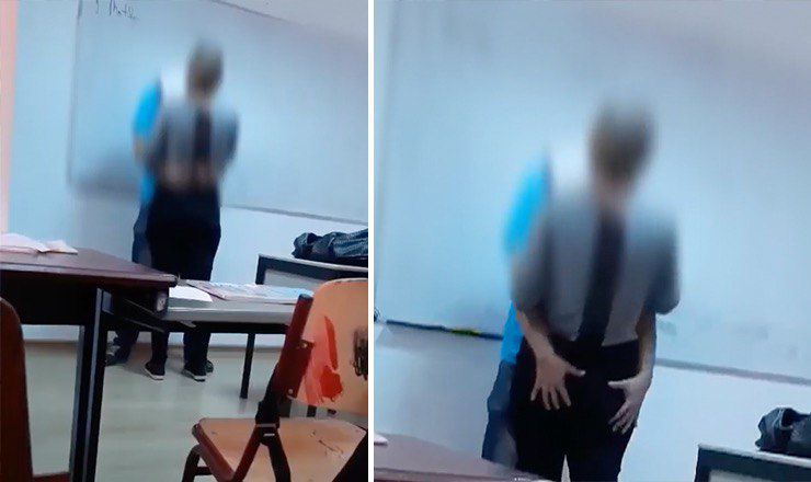 Преподаватель английского языка в Румынии уволился, после того, как в Facebook было опубликовано видео, в котором он обнимает и целует 15-летнюю ученицу. Фото: asks.ru.