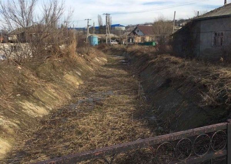 Заросли камыша, трава и бытовой мусор. Речка Стратан в Чадыр-Лунге вновь засорена.