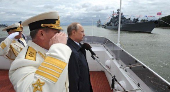Moskva, nava de război a Rusiei echipată cu rachete cu rază lunga de acţiune. Foto: kremlin.ru