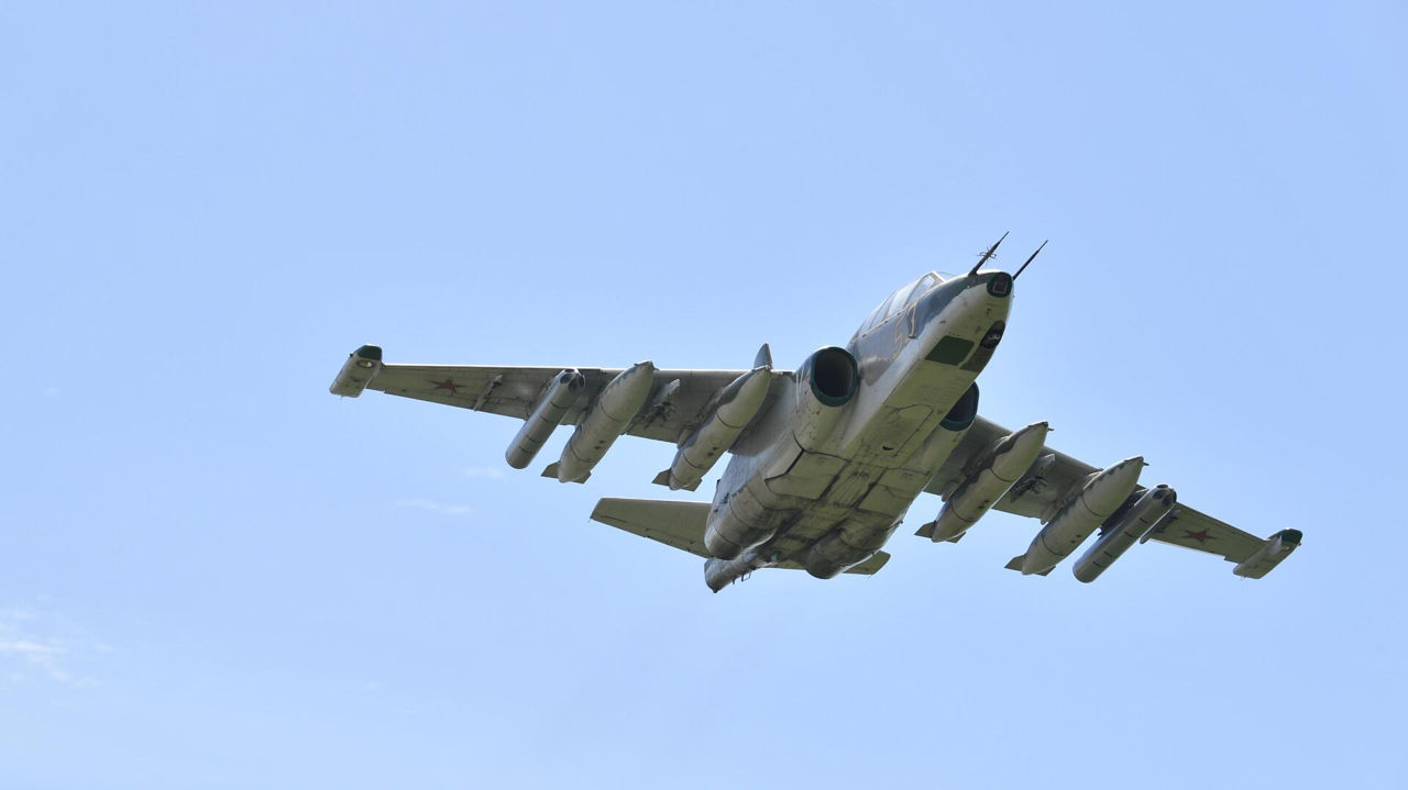 В Ростовской области разбился российский штурмовик Су-25.