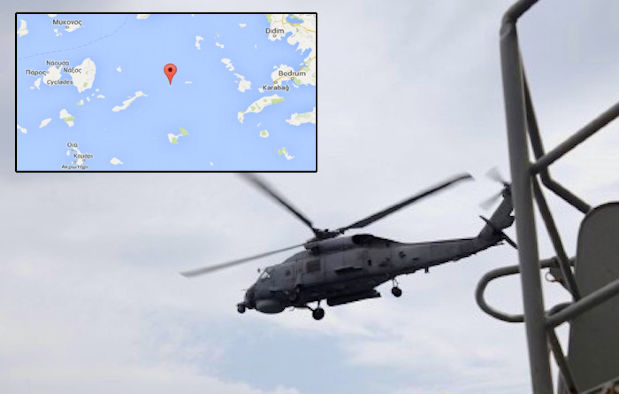 Un elicopter al Marinei Greciei care participa la un exerciţiu militar s-a prăbuşit.