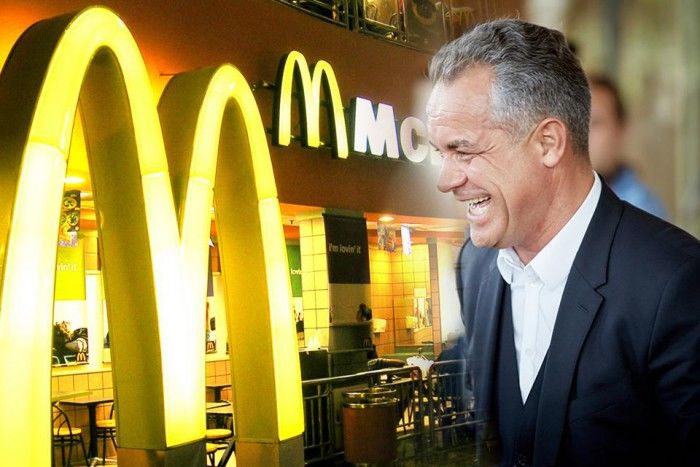 Renato Usatîi, afirmă că Vlad Plahotniuc, a intrat în posesia restaurantului McDonald's din Chişinău. Colaj: unimedia.info