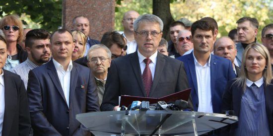Candidatul partidului lui Renato Usatîi la prezidențiale, Dmitri Ciubașenco. Foto: ru1.md