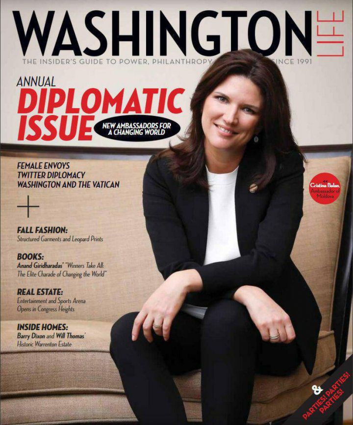 Посол Молдовы в США стала героем публикации в журнале Washington Life.