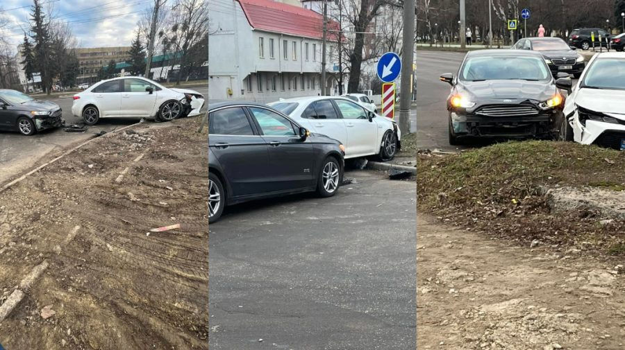 Accident la Telecentru: Două automobile s-au tamponat.