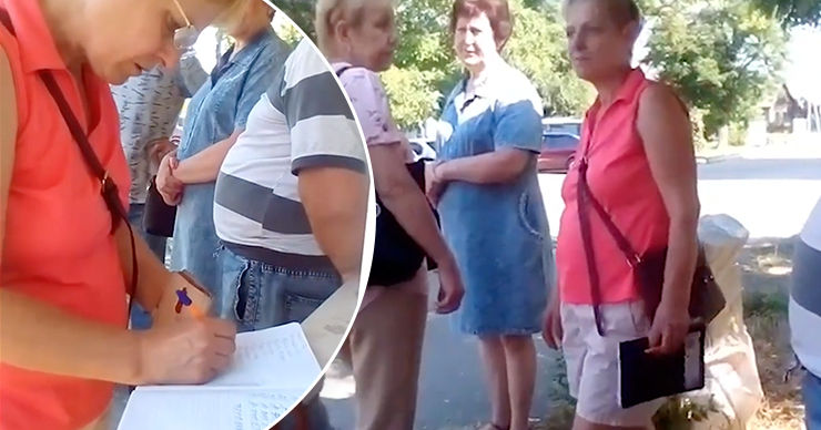 В Приднестровье женщина составляла списки голосующих для подвоза на участки. Коллаж: Point.md