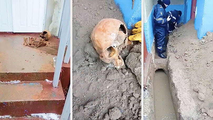Descoperire macabră la Coșnița: Oseminte umane, găsite sub fundația unei case.