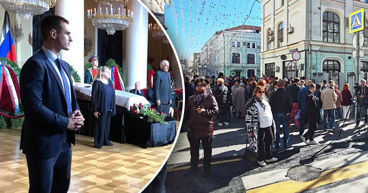 В Москве сотни людей пришли проститься с Михаилом Горбачёвым. Коллаж: Point.md