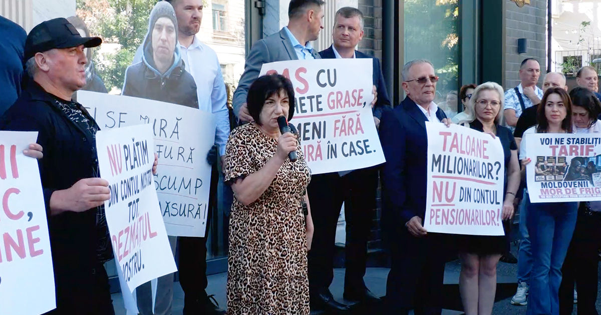 В Кишиневе проходит протест против роста тарифа на газ.