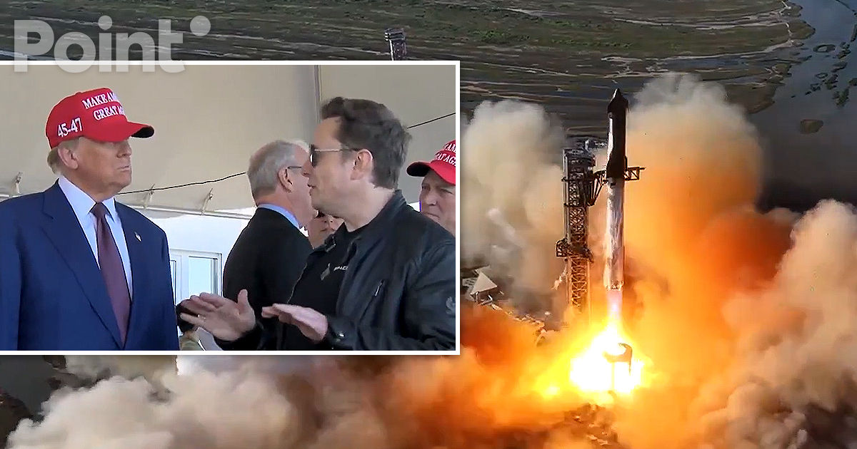Трамп и Маск вместе смотрели на запуск ракеты Starship.