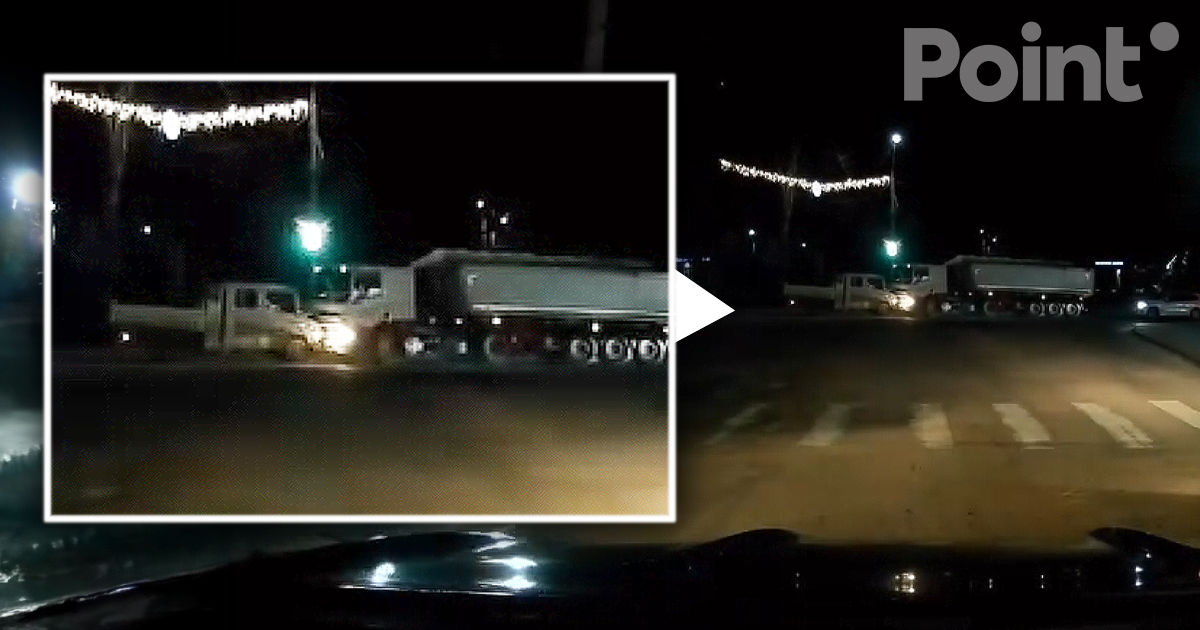 Accident frontal la Bălți: Două camioane s-au tamponat.