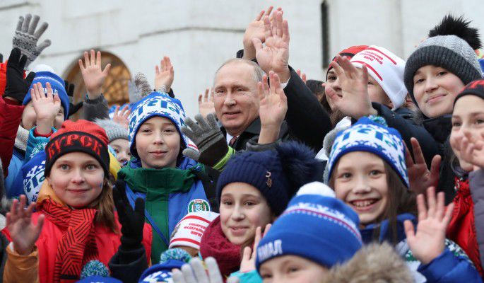 Moment mai puțin obișnuit pentru președintele rus Vladimir Putin. 