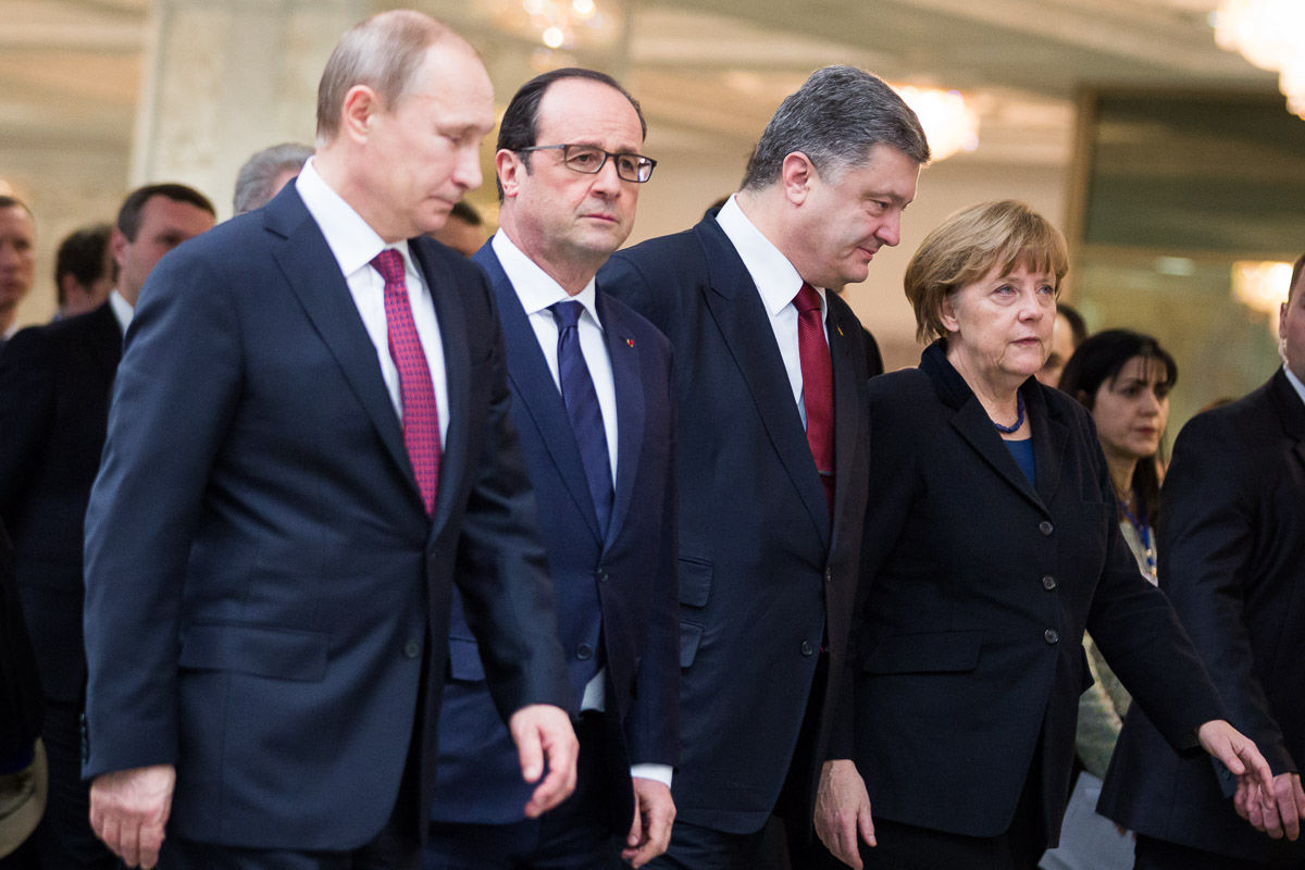 Меркель, Олланд, Порошенко и Путин