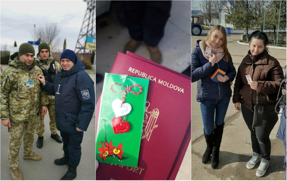 Пограничники поздравили путешественников с первым днем весны .