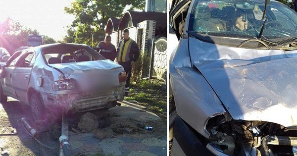 В Яловенах автомобиль врезался в ограду частного дома.