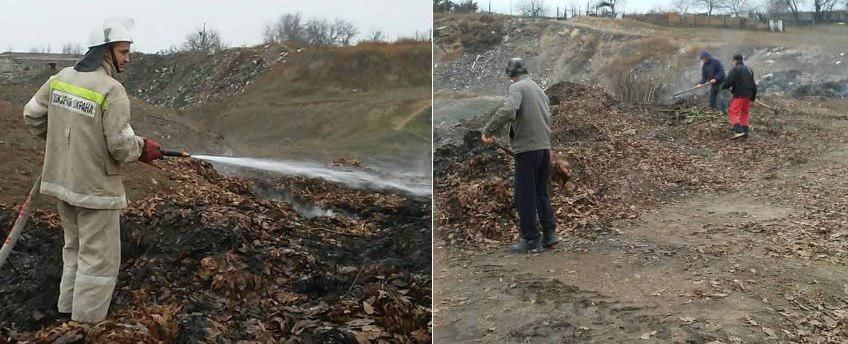 На окраине села в Слободзейском районе второй день горит свалка.