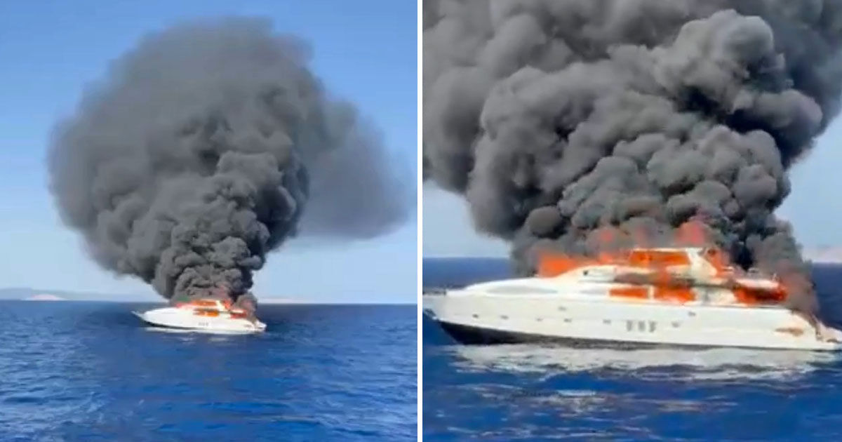 Superiahtul Da Vinci a luat foc și s-a scufundat în apropiere de Ibiza.