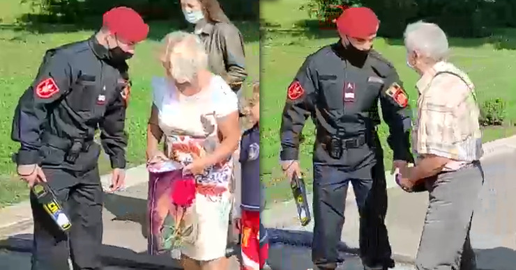 Пришедших на парад в Кишинёве проверяют металлоискателем. Коллаж Point.md.