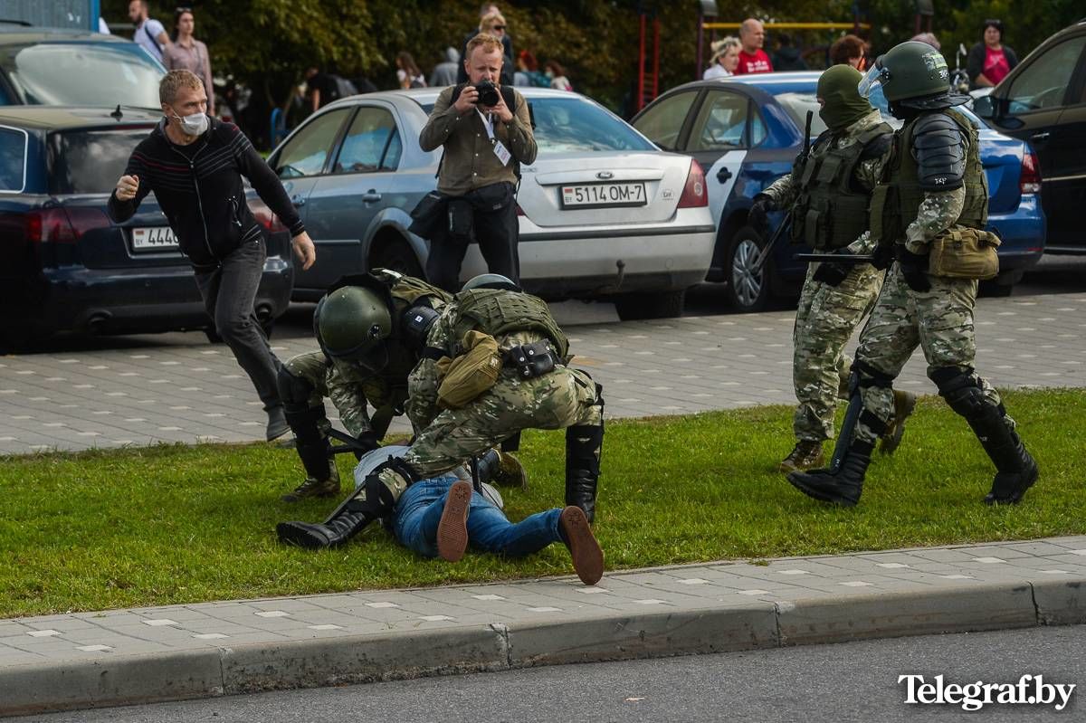 В Белоруссии на акциях протеста 13 сентября задержали 774 человека. Фото: telegraf.by.