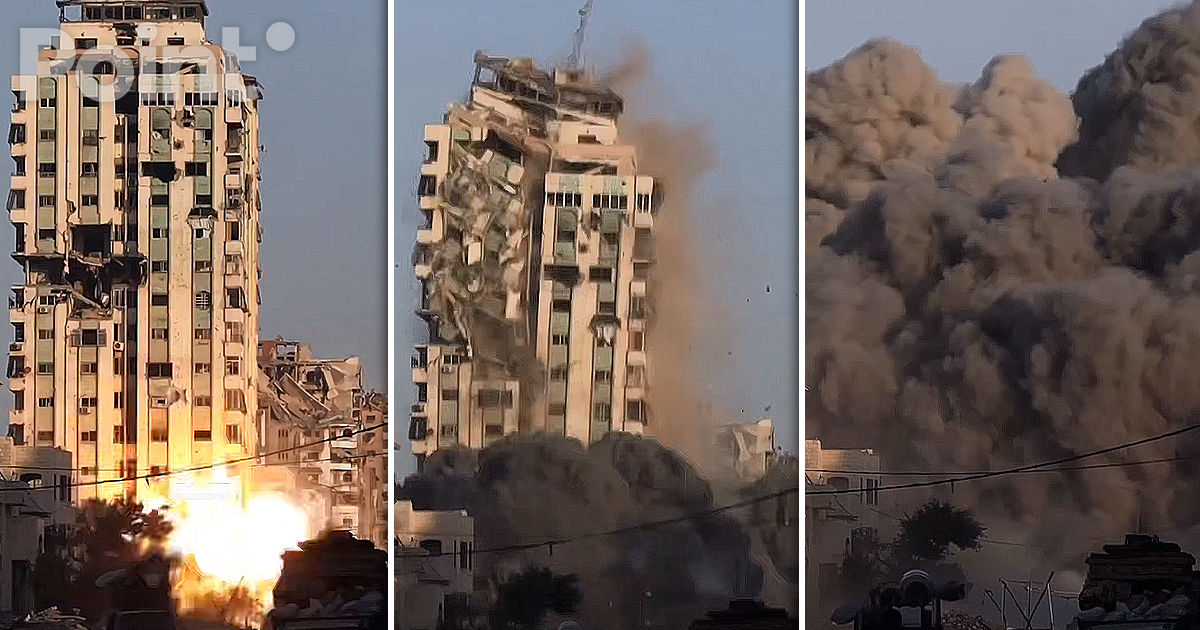 Israelul a distrus complet Mecca Tower, cea mai înaltă clădire din Gaza.