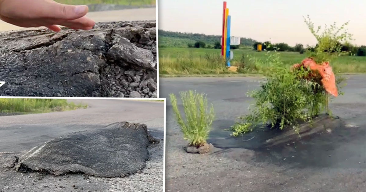 В Будештах отремонтировали опасный участок дороги из-за поста в соцсети. Коллаж Point.md.