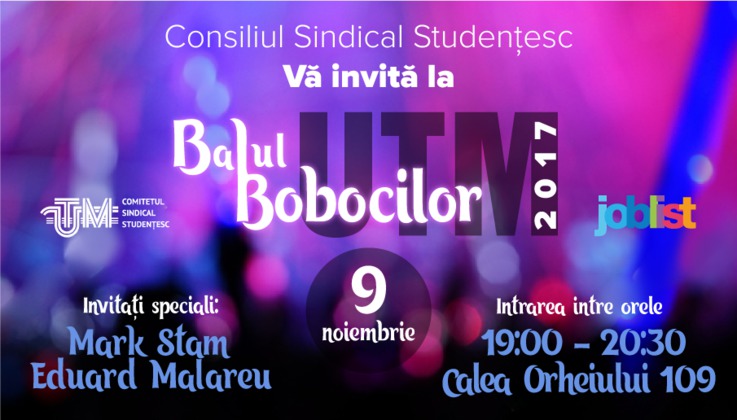 Cel mai cool eveniment la UTM - Balul Bobocilor  2017