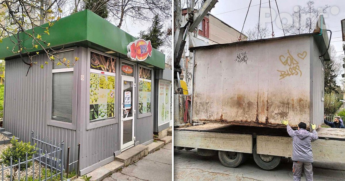 O gheretă amplasată ilegal în sectorul Râșcani, demontată.