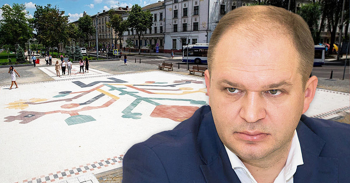 Чебан: Тротуар в виде «Древа жизни» не уберут, но улучшат. Коллаж: Point.md