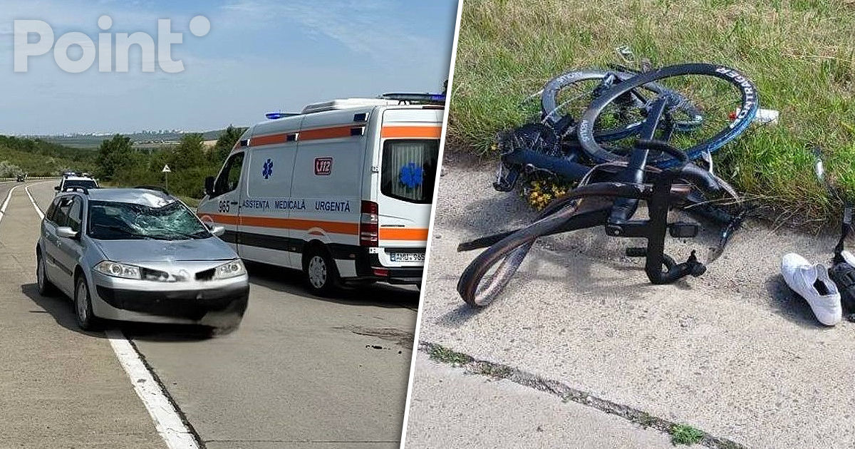 Accident lângă Chișinău: Un biciclist a murit după ce a fost lovit de o mașină.