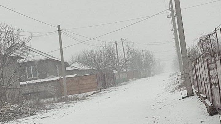 В Молдове выпал снег.