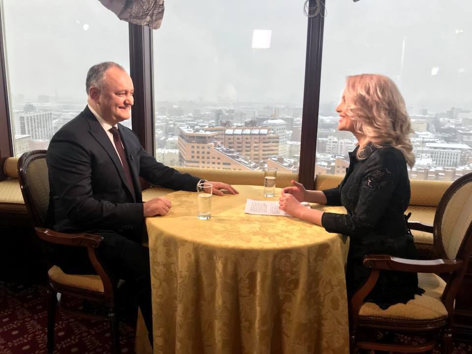 Igor Dodon a mers singur la Moscova, să dea interviu pentru RTVI.